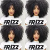 Mode bob kinky culry peruks simulering mänskliga hårvåg fulla peruker för svarta kvinnor i lager