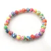 Bracelet de perles imprimé pour enfants, 6mm, en argile polymère, pour écoliers, 20 pièces/lot, vente en gros, livraison gratuite