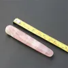 HIMABM 2 Pcs Natural Crystal Rose Quartz Massage Wand Relaxing Stone Body Acupoint Point Stick Reiki Healing Stone Face Massage2058377060