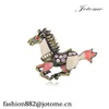 100PCS/Lot China Wholesale Womens Nickel Tone Purple Rhinestones Colorful Sea Turtle Tortoise Shell Brooch Pin