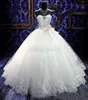 Блестящие кристаллы бальное платье свадебное платье милая рукавов блестки тюль кружева аппликации полная длина свадебные платья с корсетом назад