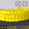 Wholesale Faceted 6mm Alabaster color Glass Cube Beads A5601 100pcs/set Seed Beads for latest design beads necklace