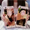 Luxo Bling Diamond Crystal Case TPU com suporte Suporte Kickstand Rost Mirror Capa para iPhone 12 Mini 11 Pro X XS Max XR 8 7 6 PLUS DHL