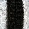 U tips hår keratin stick tips hårförlängningar kinky curly 100g 100s naturlig färg u tips mänskliga hårförlängningar3294510