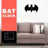 3D Clock Bat форма Детская спальня наклейки Reloj de Pared цифровые настенные часы праздник декор Бэтмен живущая комната настенные часы 3521см