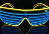 New LED Double color blinds glowing Glasses El Wire led DJ flashing glasses Halloween Christmas Birthday Party 15color