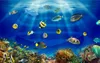 Океан мира в форме сердца аквариум Тропические рыбы 3D стерео TV настенная 3d обои 3d настенные обои для ТВ фоне