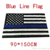 4 أنواع 90 * 150 سنتيمتر BlueLine USA أعلام الشرطة 3x5 القدم رقيقة الأزرق خط الولايات المتحدة الأمريكية العلم الأسود والأبيض والأزرق العلم الأمريكي مع النحاس الحلقات F737-1