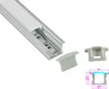 10 x 1m uppsättningar / parti fabrik anodiserad T-typ LED-profil och aluminiumprofil LED-remsa för golv eller väggljus