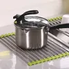 Atacado- Multifuncional de aço inoxidável de aço inoxidável drenagem de cozinha prateleira Drenagem Dobrável prato Drip Drip Convenient1 Mats Pads