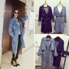 Wholesale- 2016 Women Denim Coat Vintage Turn Down Collar Oversize Women Jacket Coat Tops For Women Long Denim Coat Femme Casaco Feminino1