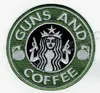 Grossistförsäljning GUN Kaffe broderad järn-på-lapp Taktisk militär märke Alla plagg Väst Ryttare Patch DIY Applikation Broderi Patch