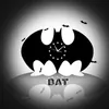 3D Clock Bat Shape أطفال غرفة نوم شارات RELOJ DE PERED DIGITAL WATHES DICED DICE BATMAN BATMAN WART WALLE 3521CM2437