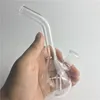 Bong per tubi dell'acqua mini piattaforme petrolifere femminili da 10mm 14mm con bong per acqua a mano piccola da 4,3 pollici 6,3 pollici trasparente spesso riciclatore