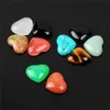 Mixed Unakite Tiger Eye Palm Stone Polished Smooth Healing Natural Semi Precious Stone Heart Cabochon CAB Jewelry Wholesale Free Shipping