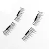 Fabriksförsäljning Magnetisk 3D Mink Fasle Eyelash Reusable Extension Magnetic Eyelashes Makeup 4pcs / par