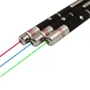 Penna puntatore laser con raggio laser a luce rossa verde per montaggio SOS Caccia notturna insegnamento regalo di Natale Pacchetto Opp DHL Migliore qualità