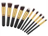 Professional 10Pcs Makeup Brushes Set Cosmetic Eye Eyebrow Shadow Eyelashes Blush Kit Free Draw String Makeup Tools