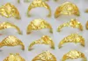 Anillos de banda abierta chapados en oro para bricolaje Joyería de moda Regalo de artesanía 20pcs / lot MIX STYLE RI21