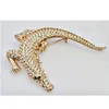 Shiny Crystal Diamonds Crocodile Broches Dames Sjaal Pinnen Broche Voor Vrouwen Boeket 18 K Rose Vergulde legering Sieraden