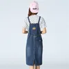 Großhandel - OHRYIYIE Neue Denim-Kleid Frauen 2017 Sommer Frühling koreanische Mode Strap Denim Kleider Sommerkleid mit Loch Overalls Jeans Kleid