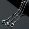 best price 50pcs Lot wholesale jewelry stainless steel silver Smooth 4mm wide Curb Link chain necklace women men jewelry 18 inch-28 inch
