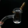 4mm dicke Flat Top Quartz Banger Nägel mit 10mm 14mm 18mm Boden Joint mit Glas Blase Carb Kappe für Öl Rigs Glas Bongs