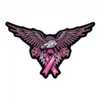 Pink Eagle Breast Cancer Ribbon Patch, Awareness Embroidered Iron On Or Sew On Patches 5.25*3.25 INCH Free Shipping