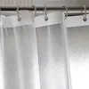 Rideaux de salle de bain en PEVA imperméables, rideau de douche translucide arénacé, résistant à la moisissure, couleur unie, Europe, 5111024