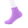 Vente en gros - 1 paire Casual Fuzzy épais chaud femmes bonbons couleurs pantoufles chaussettes dames filles chaussettes de sol chaussettes pantoufles