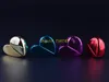 100pcs/lot Fast Shipping Heart Shaped Glass Perfume Bottles with Spray Refillable Empty Atomizer 6COLORS for Women