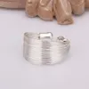 Multi-Line Sterling Silver Jewelry Ring for Women WR018 Fashion 925 Silver Band Rings192f