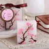 Gratis frakt 50pcs Cherry Blossom Candle Favorites Bridal Shower Wedding Giveaways Anniversary Souvenir Party Gifts