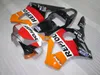 Motorcykel Fairing Kit för Honda CBR900RR 2002 2003 Orange Black Fairings Set CBR 954RR 02 23 OT22