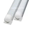 8 Feet V-Shaped Double-Row SMD2835 LED T8 Integrated Tube Light 8FT 2400MM 65W 6800-7200LM LED Fluorescent Lamps AC 85-265V