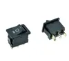 Black Snap-in 6A 250VAC/10A 125VAC 3 Pins ON-OFF-ON 3-Positions SPDT 19x13mm Panel Mount Car Rocker Boat Switch