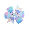 Baby girls barrettes New Wave Printed Big Children hair bows Fashion Toddler hair accessories big bows Kids hair pin Butterfly Clip