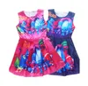 Trolls Vestido Crianças Roupas Bebê Meninas Vestido Princesa trolls Vestidos de Festa Criança Traje Roupas Infantis Dos Desenhos Animados top camisas