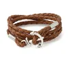 Navigazione alla moda Braccialetti di ancoraggio Bracciale Infinity PU Charm Fish Hook con per uomo Donna Coppia Bracciale MIX Style gioielli