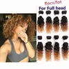 Djup Curly Brazilian Hair Burgundy Loose Wave Human Hair Weaves Peruvian Malaysian 250G Kinky Curly 8bundles Ombre Brown Blended Weft Hair