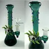 Monster Eye Hoishahs Szklane Bongs Dark Zielony Zlewek Bubbler Wore Rury Inline Perc Free Glass Bowls Moda Platformy Oil