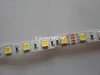 Wholesale-5mX Promotion high quality 5050SMD LED strip color temperature adjustable double color CW + WW 60LED/m led strip free shipping