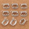 Vampire Fangs Teeth Charms Pendants 300pcs lot 17 5x12 3mm Antique Silver Jewelry DIY L165 LZsilver303s