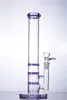 11 Inches Glass Hookah Bongs Straight Tube 3 Colored Honeycomb Perc Water Pipe with 14 mm Joint