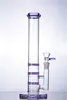 11 inch glazen waterpijp bongs rechte buis 3 gekleurde honingraat Perc waterpijp met 14 mm scharnier