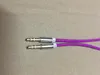 Adaptador de metal de aluminio de 10 colores Cable de tela trenzado de nailon Cable auxiliar de Audio estéreo de 3,5mm 1M 3 pies 1500 unids/lote