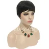 Parrucca senza colla senza pizzo umano Parrucca molto corta Parrucca nera naturale Celebrity Cheap Pixie Cut Capelli umani peruviani per donne nere Parrucche7684028