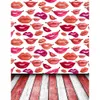 Lovely Lips Photography Backdrops Vinyl White Red Painted Wooden Floor Children Photo Background Baby Fotografie Achtergrond