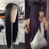 ブラジルの絹のようなストレート360正面フロントヒューマンヘアウィッグスディーバ130密度gluellessフルレースウィッグベビーヘアナチュラルヘアライン