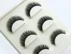 3 pairs /set Mink Eyelashes 3D Cross Thick False Eye Lashes Extension Makeup Natural Long Fake Plastic cotton stems